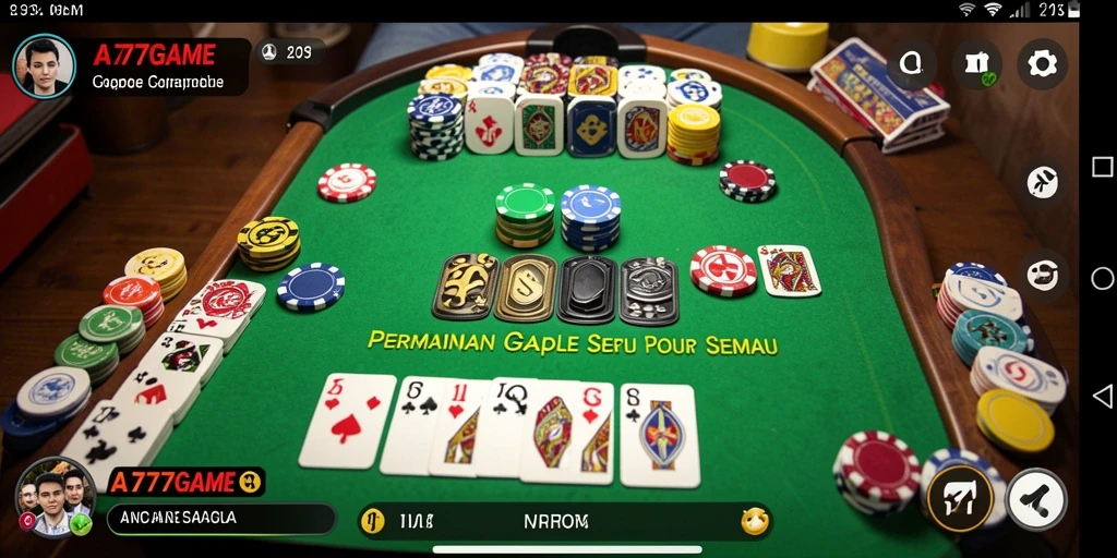 Tampilan gameplay Gaple yang mengasyikkan di A777GAME.