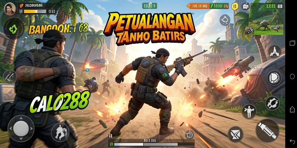 Screenshot gameplay <strong>CALO288</strong> menampilkan aksi mendebarkan dalam pertempuran.