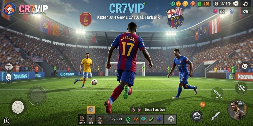 Tampilan seru dari gameplay CR7VIP yang penuh warna.