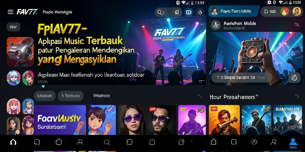 Tampilan gameplay yang menarik dengan berbagai fitur musik.