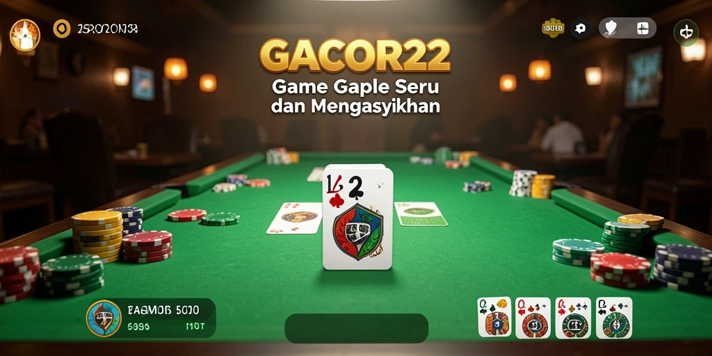 Screenshot GACOR22 menampilkan suasana seru permainan Gaple.