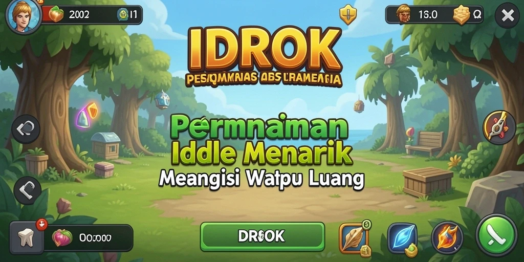 Tampilan gameplay <strong>IDROK</strong> dengan grafis menawan dan mekanisme Idle.