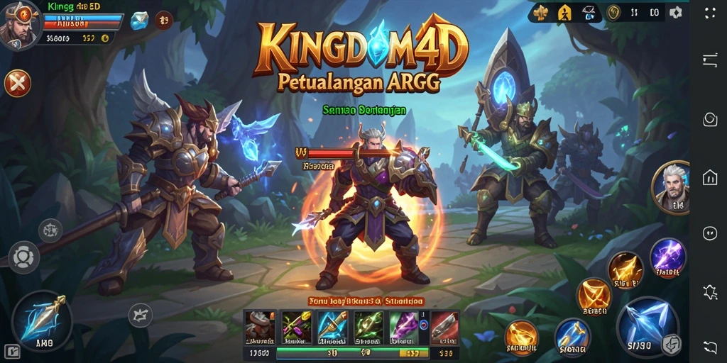 Tampilan gameplay menakjubkan dari KINGDOM4D dalam aksi ARPG.
