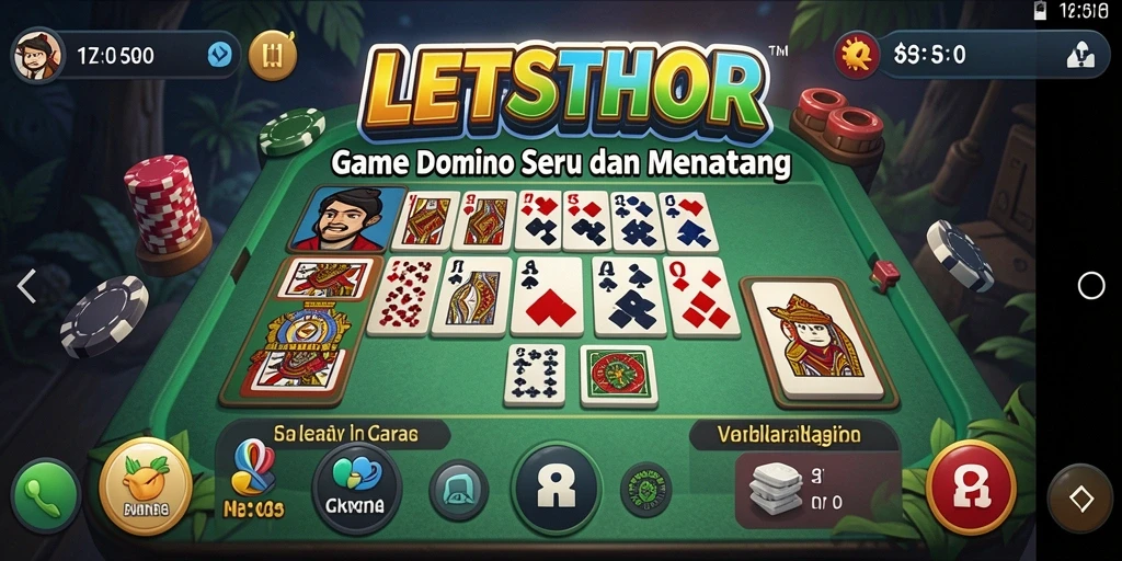 Tampilan menarik dari gameplay LETSTHOR di game Domino.