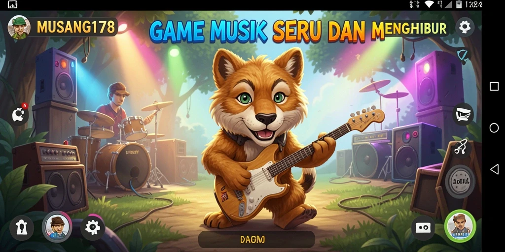 Tampilan gameplay yang menarik dalam game musik MUSANG178.