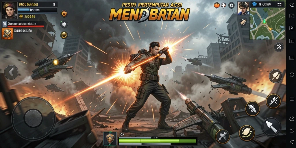 Tampilan gameplay N06 yang seru dan penuh aksi.