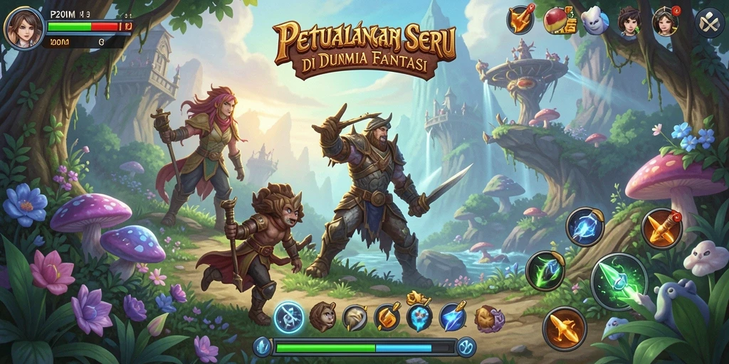 Tampilan gameplay seru dari P200M dengan petualangan yang menakjubkan.