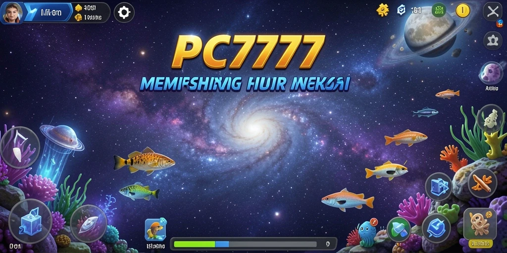 Screenshot gameplay PC777 yang menunjukkan momen seru memancing ikan.