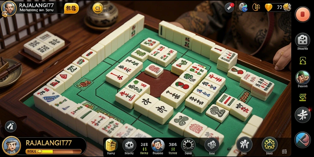 Tampilan menarik gameplay Mahjong di RAJALANGIT77.