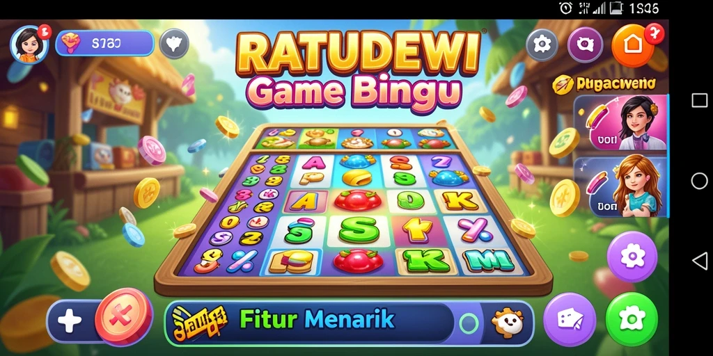Tampilan gameplay seru dari RATUDEWI yang penuh warna.