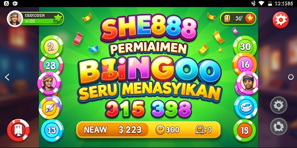 Tampilan seru gameplay Bingo di SHE888 yang mengasyikkan.