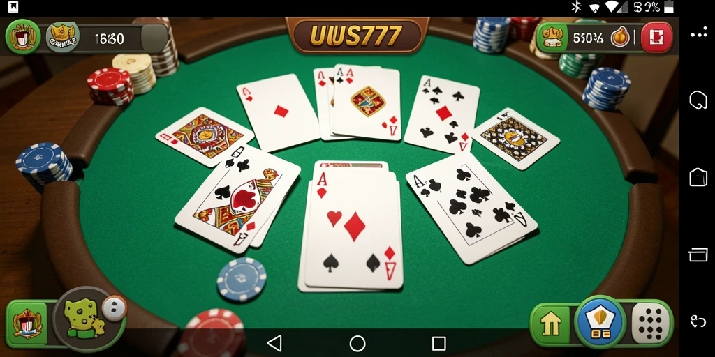 Tampilan gameplay menarik dari UUS777 di saat bermain Gaple.