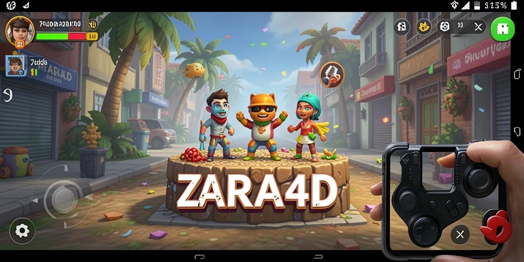 Screenshot utama menampilkan gameplay seru dari ZARA4D.