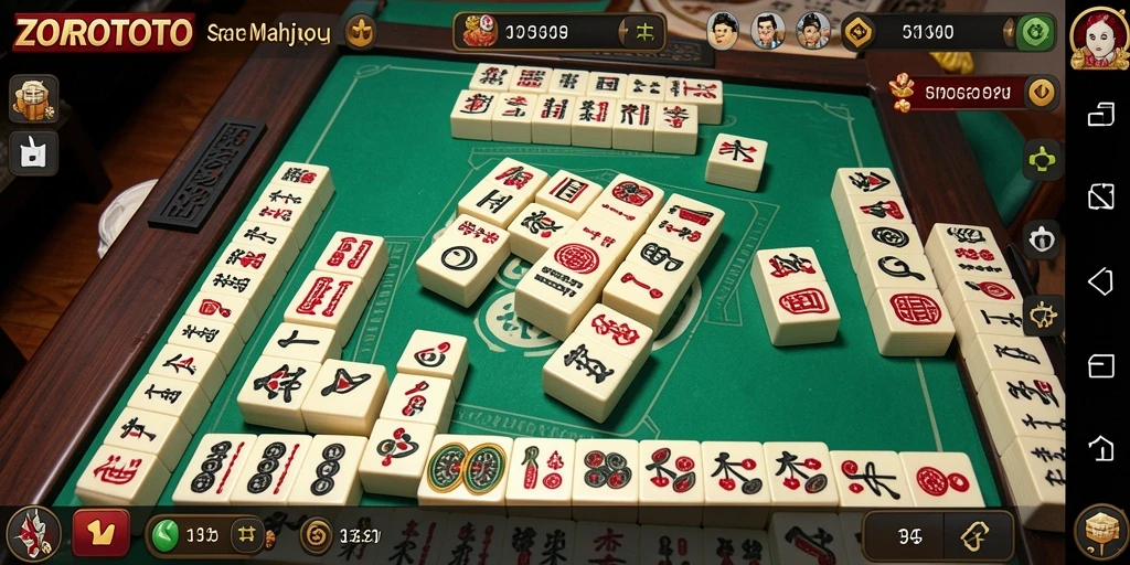 Screenshot gameplay menarik dari ZOROTOTO yang menunjukkan momen seru permainan Mahjong.
